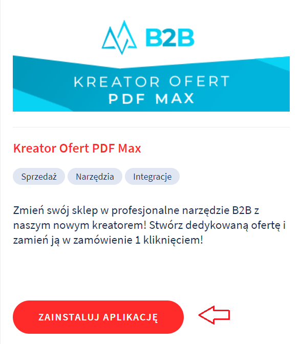 Kreator Ofert PDF Max - instalacja