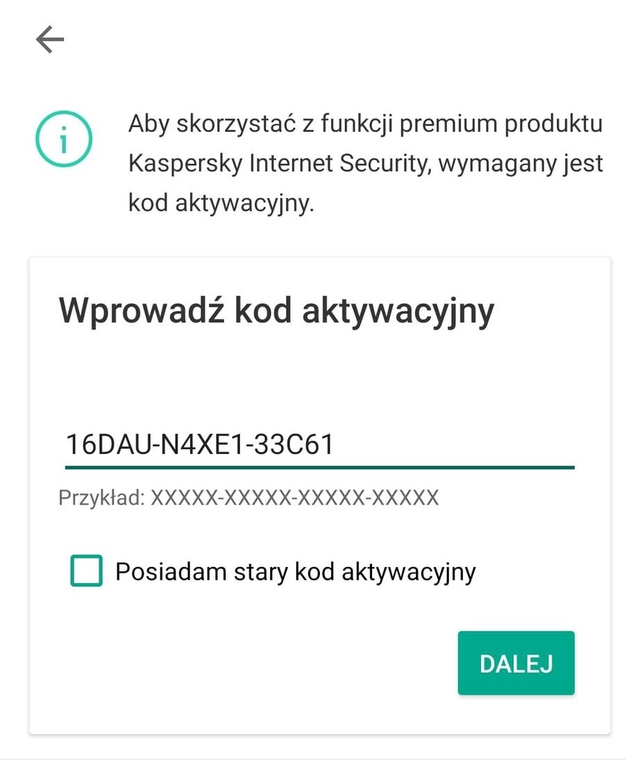 Jak aktywować klucz licencji Kaspersky for Android?