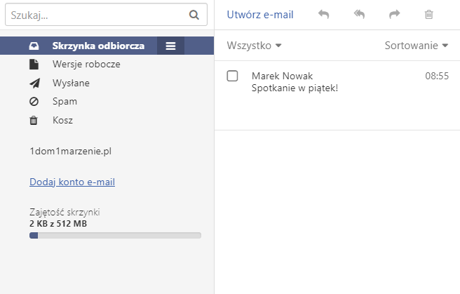 Przywróć kopię zapasową e-mail w usłudze Dropsuite