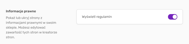 Konfiguracja regulaminu sklepu kreatora WWW home.pl