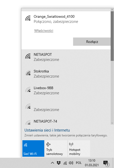 Jak sprawdzić hasło Wi-Fi w Windows 10?