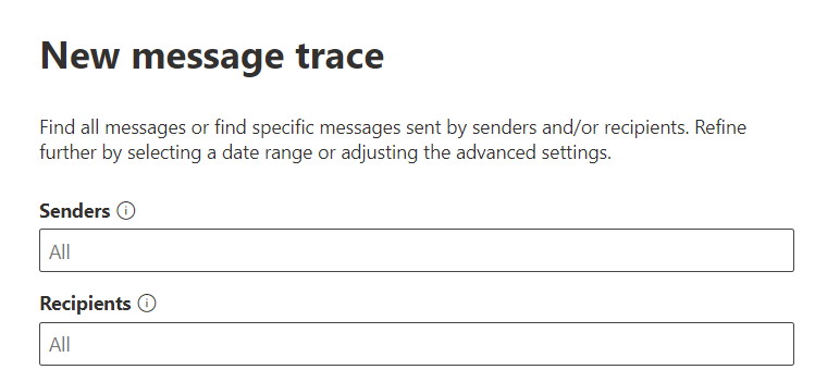 Microsoft Exchange - Senders recipients