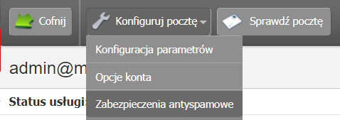 Konfiguracja - zabezpieczenia antyspamowe home.pl