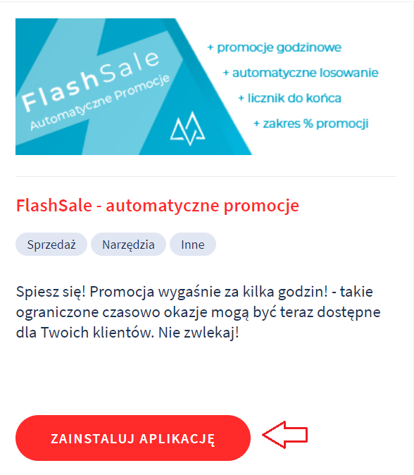 Flashsale – automatyczne promocje