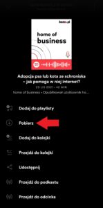 Spotify - przycisk pobierz
