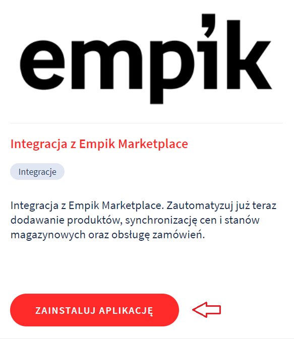 Aplikacja: Integracja z Empik Marketplace