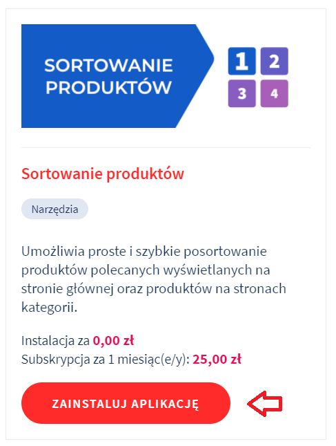 aplikacja sortowanie produktów Paweł Bolimowski