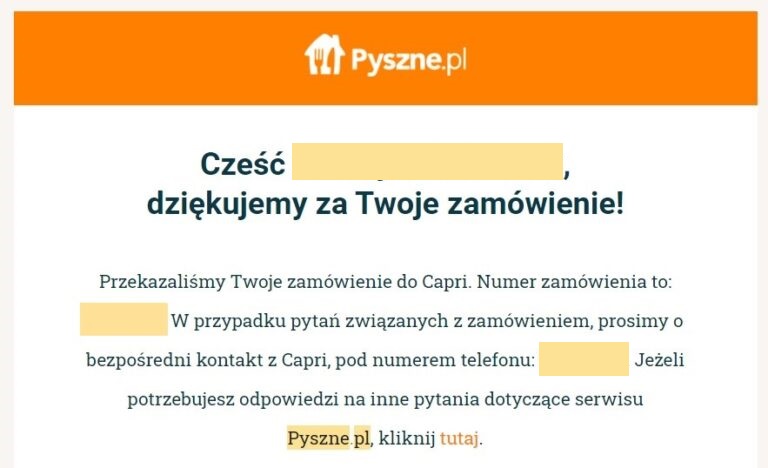 Jak anulować zamówienie pyszne.pl?