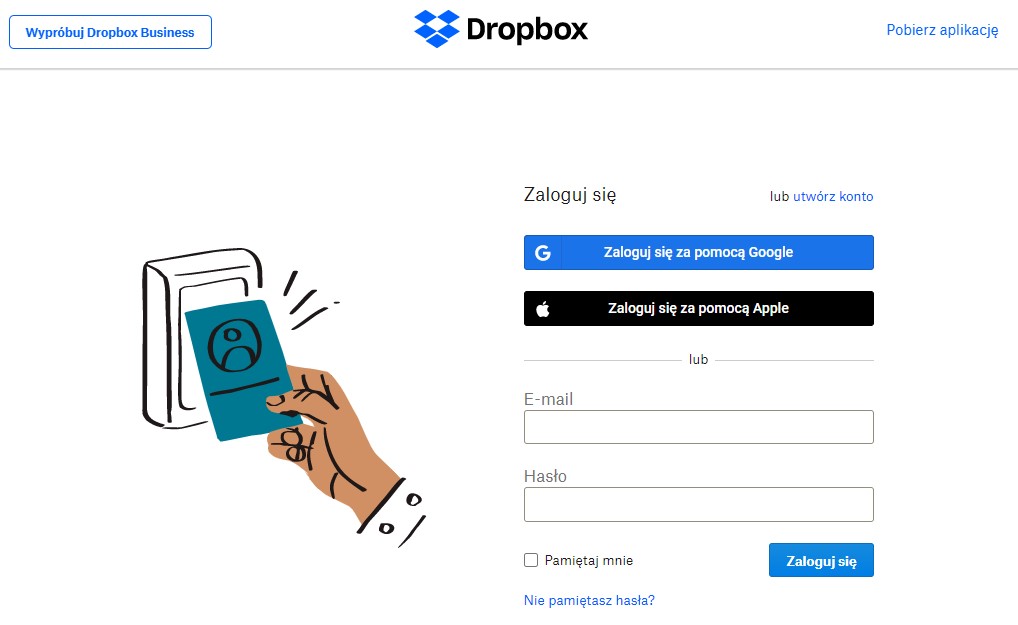 Jak przesłać pliki w Dropbox?