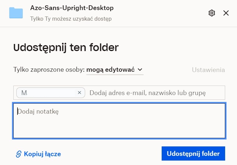 Dropbox - przesyłanie plików innym osobom.