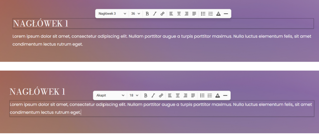 Wybór fontów i czcionek podczas tworzenia strony WWW w kreatorze stron