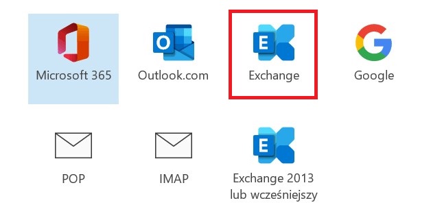 Protokół Exchange w Outlooku.