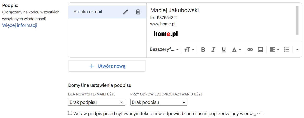 Jak stworzyć stopkę na poczcie Gmail? Firmowa poczta Google Workspace
