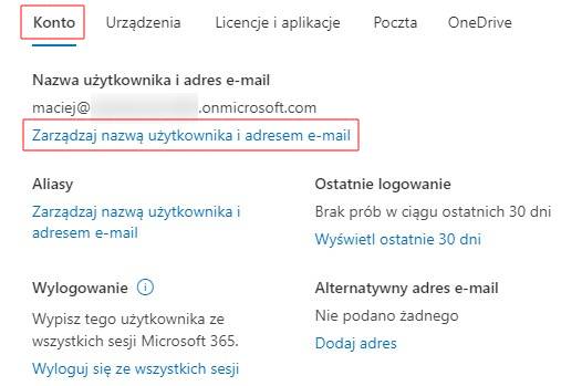 Jak zmienić lub dodać własną domenę do adresu e-mail Microsoft 365?
