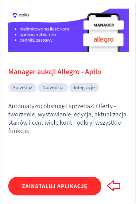 Aplikacja: Manager aukcji Allegro – Apilo