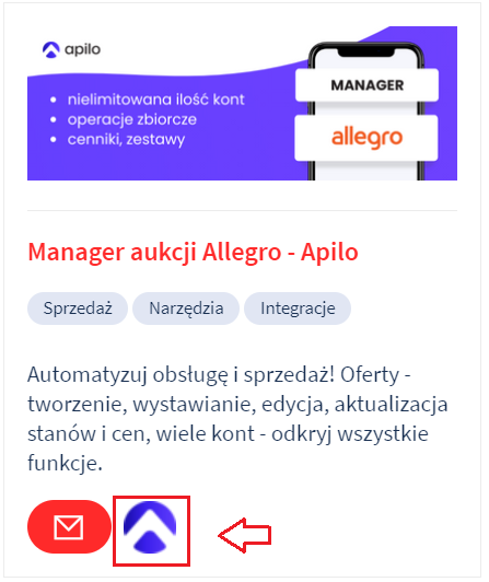sklep internetowy - konfiguracja aplikacji manager aukcji Allegro od Apilo