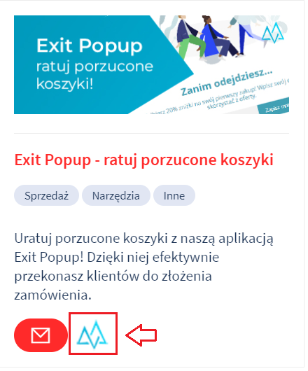 Po zainstalowaniu aplikacji Exit pop-up możesz przejść do jej konfiguracji