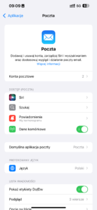 Na swoim iPhonie/iPadzie wybierz Ustawienia - Poczta - Konta