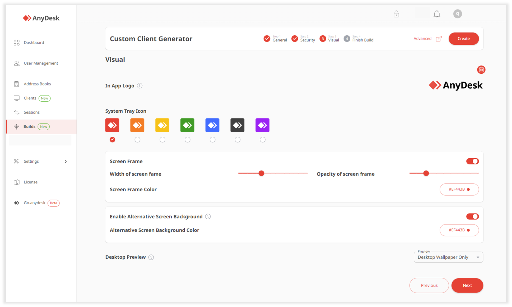 Interfejs panelu administracyjnego AnyDesk.