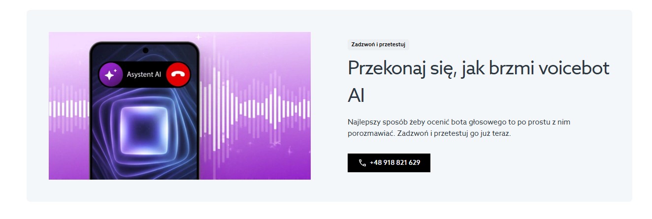 Przekonaj się, jak brzmi voicebot AI